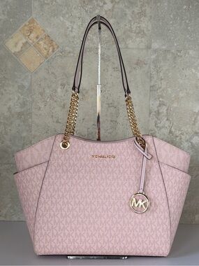 Michael Kors Jet Set Travel LG Shoulder Chain Tote Bag MK Pink